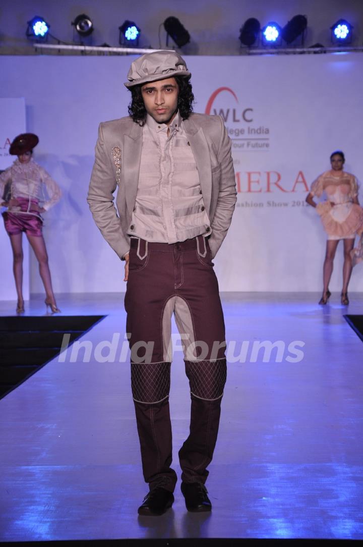 Models walk the ramp at Chimera fashion show of WLC College in Mumbai.