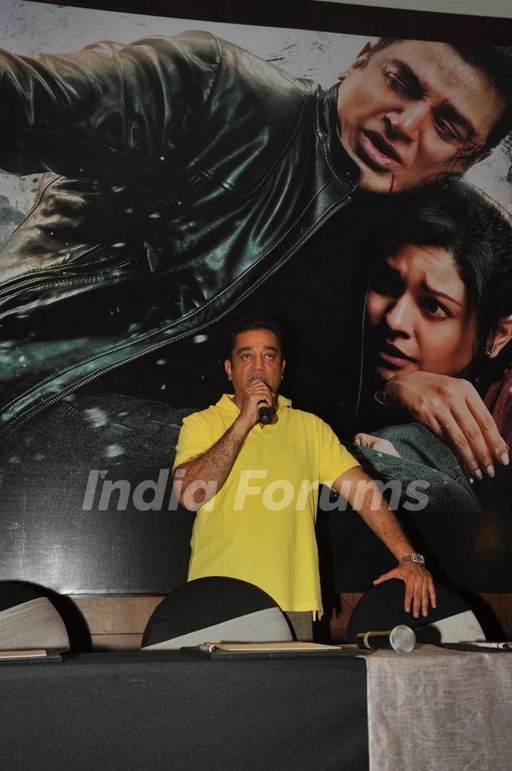 Bollywood actor Kamal Haasan at the film Vishwaroop press meet at Hotel JW Marriott in Juhu, Mumbai.