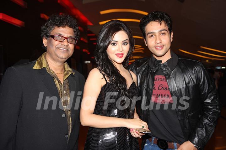 Milind, Ragini and Adhyayan at music launch of film Dehraadun Diary in Cinemax, Andheri West Mumbai.