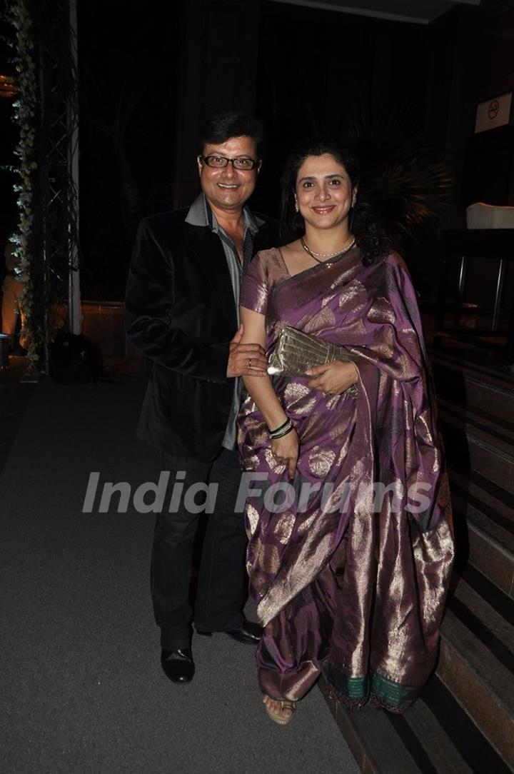 Sachin Pilgaokar and Supriya Pilgaokar at Abhinav & Ashima Shukla wedding reception