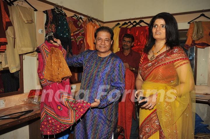 Anup Jalota and Sanjana Thakur at launch of musical Hindi drama Krishna Priya