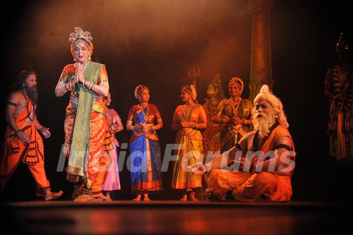 Hema Malini performs during a tribute to her mother Jaya Chakravarthy