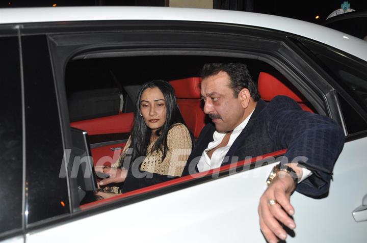 Sanjay Dutt and Manyata Dutt visits David Dhawan at Lilavati Hospital