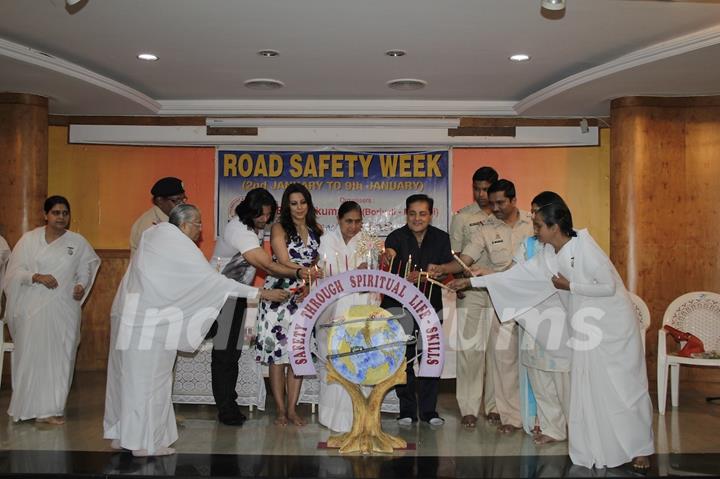 Road Safety Campaign Launch by Pooja Bedi at Bramhakumaris Borv east