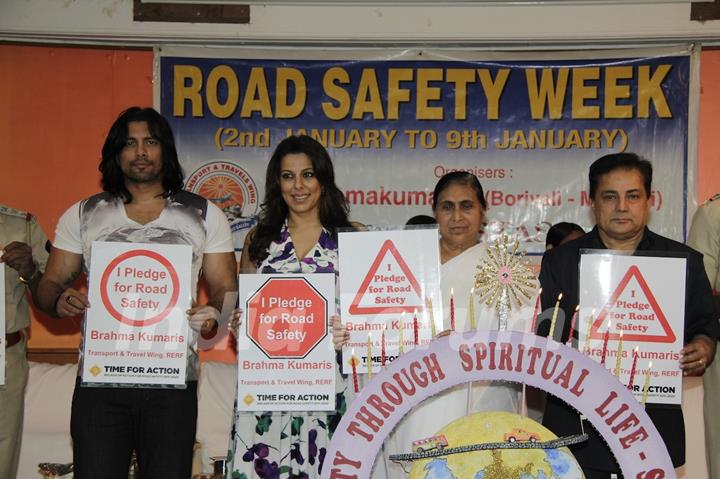 Road Safety Campaign Launch by Pooja Bedi at Bramhakumaris Borv east