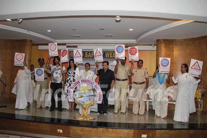 Road Safety Campaign Launch by Pooja Bedi at Bramhakumaris Borv east