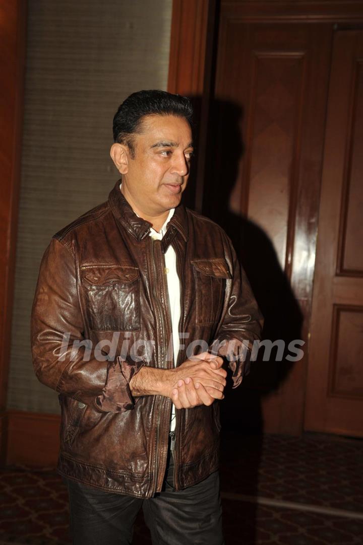 Kamal Haasan at press meet to announce film Vishwaroop premiere