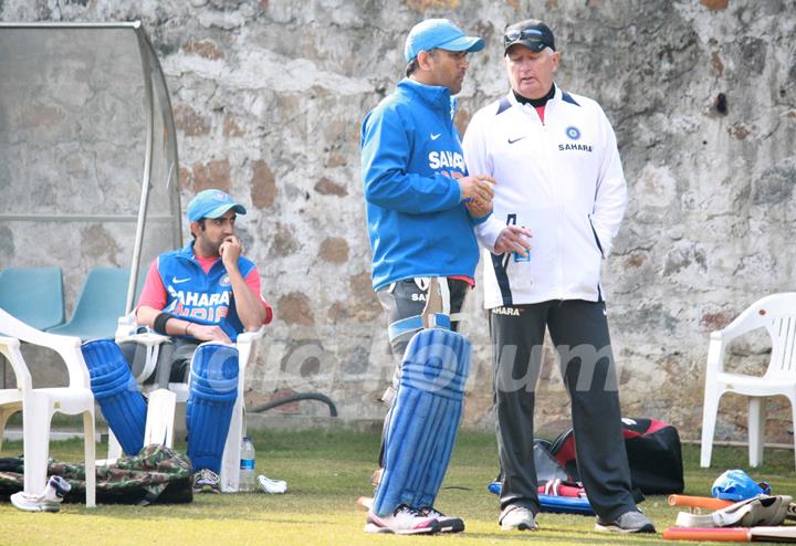 Indian ODI Cricket team during practice session at Firozshah Kotla, in New Delhi.