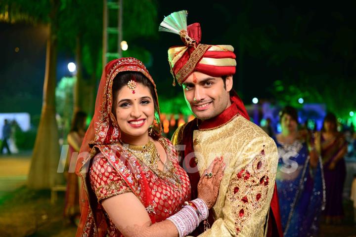 Vivian Dsena and Vahbbiz Dorabjee at their marriage ceremony