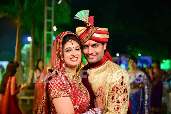 Vivian Dsena and Vahbbiz Dorabjee at their marriage ceremony