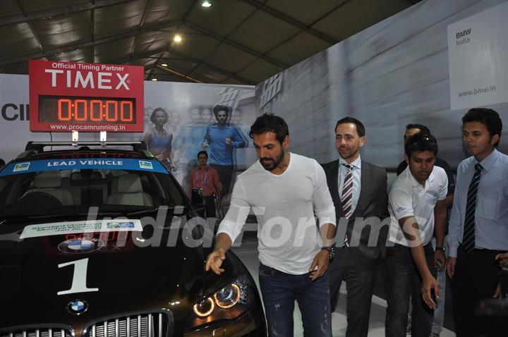 John Abraham Ambassdor, during the launch of Standard Chartered Mumbai Marathon 2013