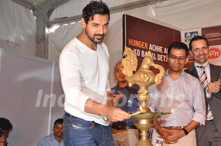 John Abraham Ambassdor, during the launch of Standard Chartered Mumbai Marathon 2013