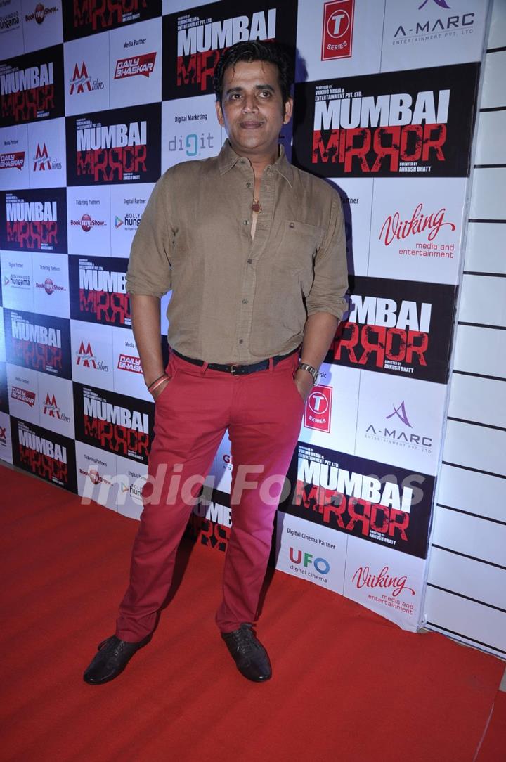 Bollywood actor Ravi Kishan at film Mumbai Mirror premiere in PVR Cinemas, Juhu, Mumbai.