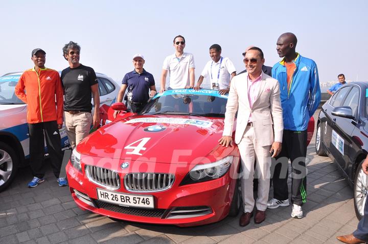 Bollywood actors Rahul Bose and Milind Soman at SCMM-BMW event in Mumbai.