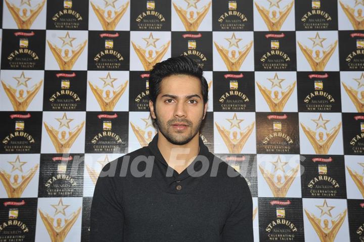 Bollywood actor Varun Dhawan at the announcement of Stardust Awards 2013 press Conference in Magna Lounge, Mumbai.