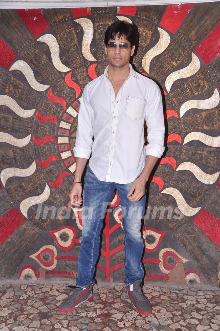 Bollywood actor Siddharth Malhotra at the announcement of Stardust Awards 2013 press Conference in Magna Lounge, Mumbai.