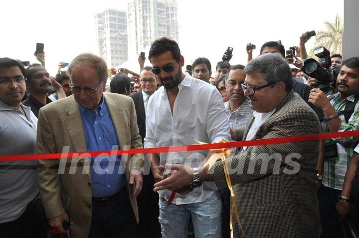 Yamaha Brand Ambassador John Abraham inaugurates Mumbai International Motor Show 2013 at BKC in Mumbai