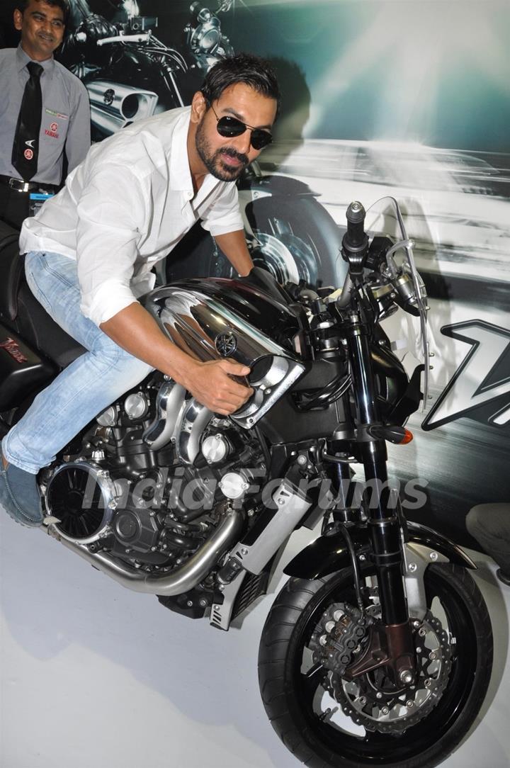 Yamaha Brand Ambassador John Abraham inaugurates Mumbai International Motor Show 2013 at BKC in Mumbai