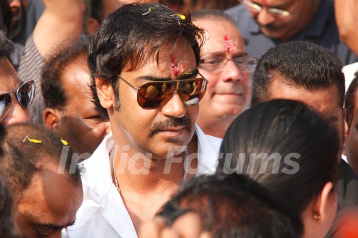 Ajay Devgan at flag hoisting ceremony for Republic Day at Vile Parle in Mumbai