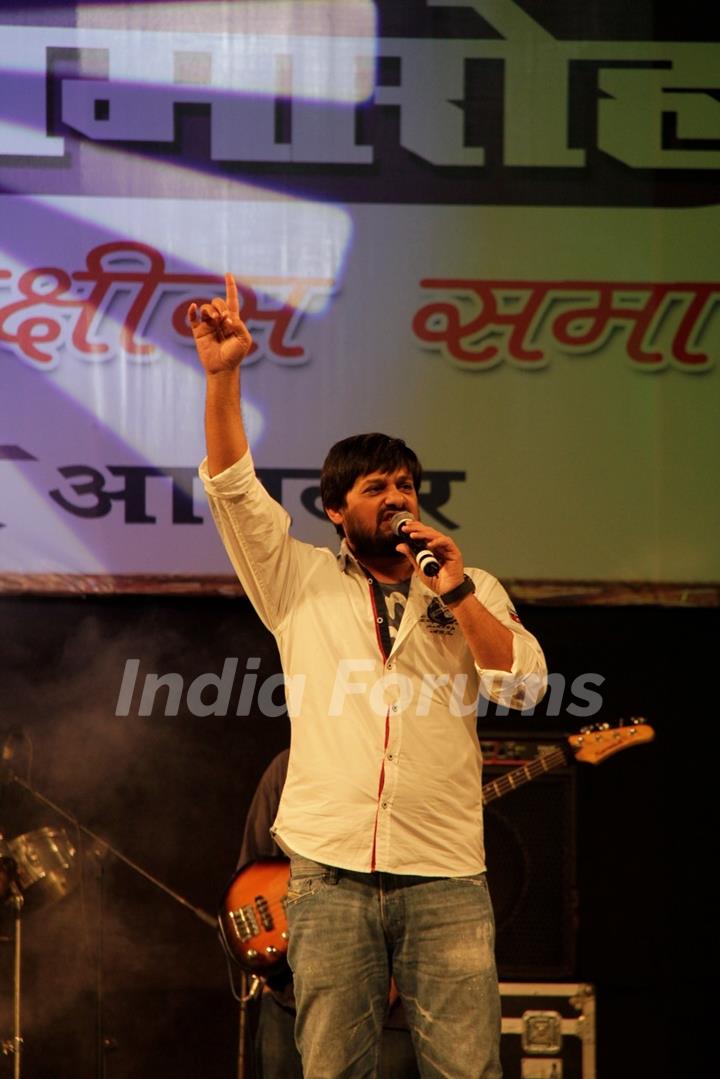 Music Duo Sajid Wajid performing at the Malad Sports Festival Closing Ceremony in Mumbai