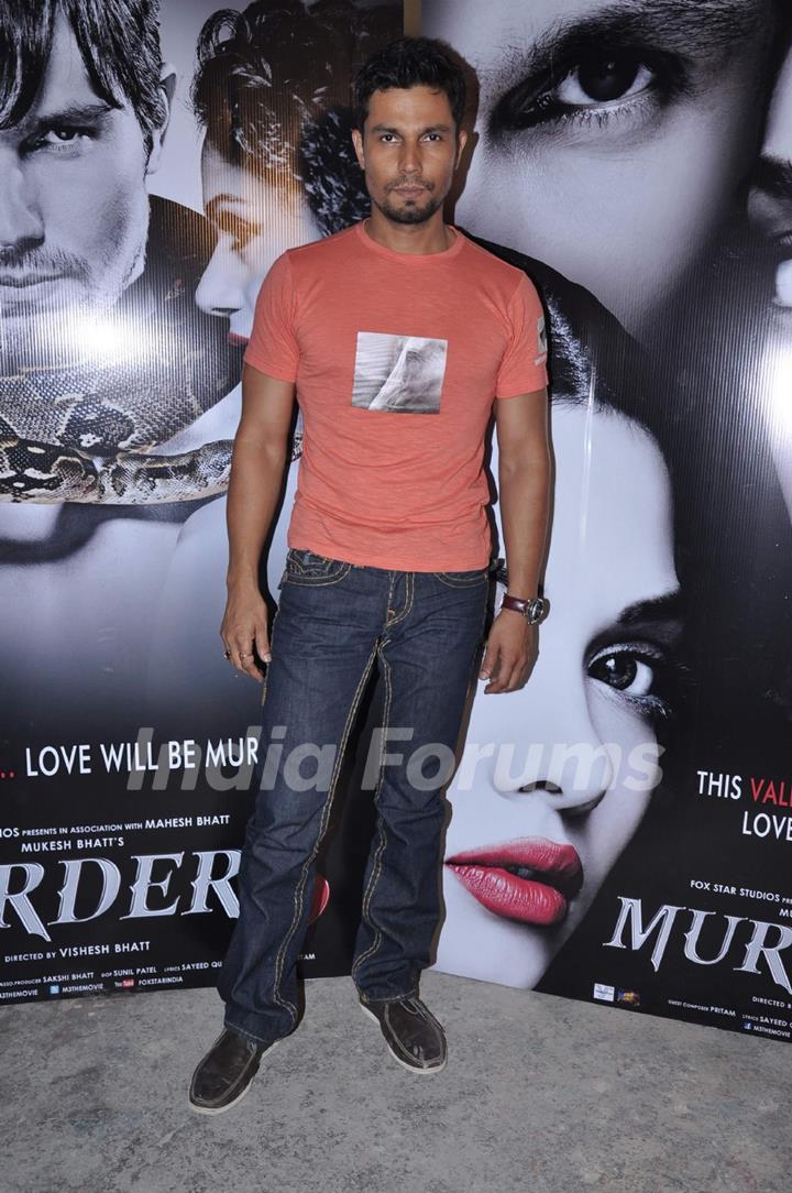 Bollywood actor Randeep Hooda at the press conference of upcoming film Murder 3 in Mehboob, Mumbai on Wednesday, January 30th, evening.