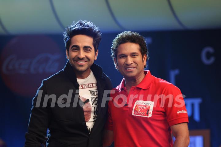 Sachin Tendulkar at Coca Cola Support My School Telethon