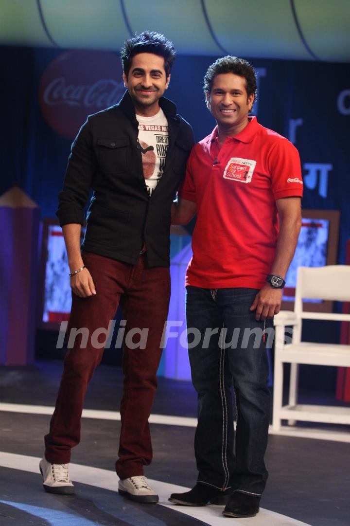 Sachin Tendulkar at Coca Cola Support My School Telethon