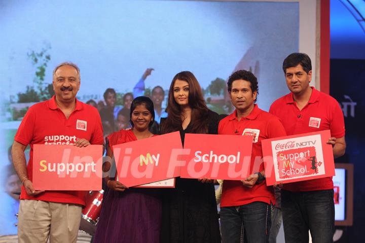 Sachin Tendulkar at Coca Cola Support My School Telethon