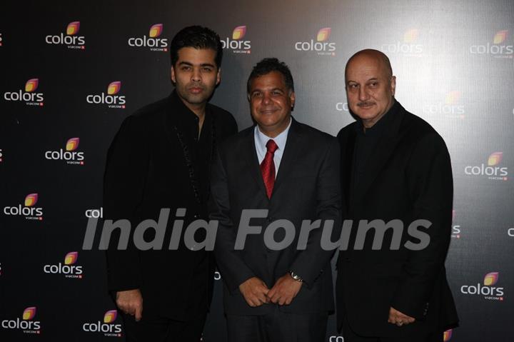 Karan Johar, Anupam Kher at the 4th anniversary party of COLORS Channel