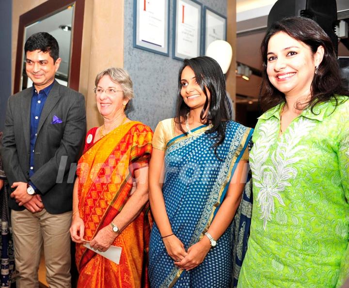 Mrinmoy Mukherjee, Annabel Mehta, Dhun Davar and Anjali Tendulkar during the 40th anniversary celebration of NGO Apnalaya in Mumbai.