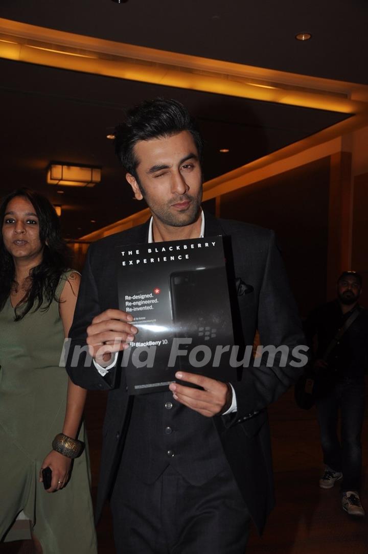 Ranbir Kapoor at the launch of BlackBerry Z10 in India