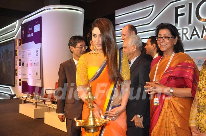 Kareena Kapoor at the inauguration of FICCI Frames 2013