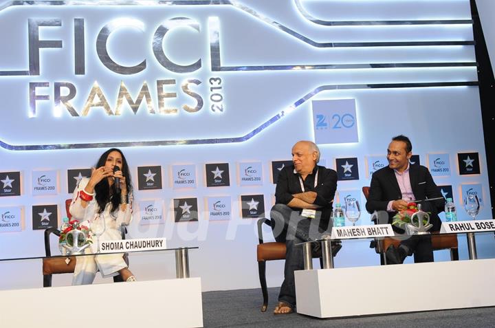 Shoma Choudhary, Mahesh Bhatt and Rahul Bose at FICCI Frames 2013