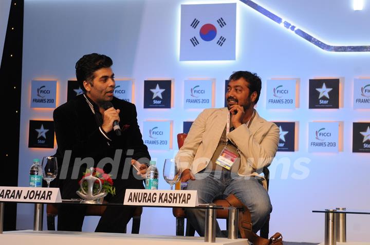 Karan Johar and Anurag Kashyap at FICCI Frames 2013