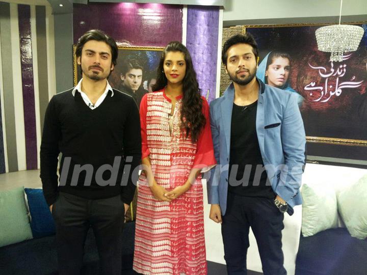 Fawad Afzal Khan, Sanam Saaed and Fahad Mustafa