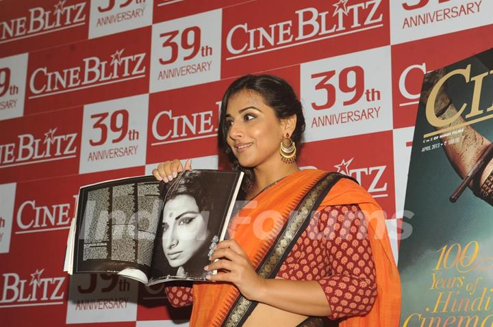Vidya Balan unveils Cine Blitz magazine