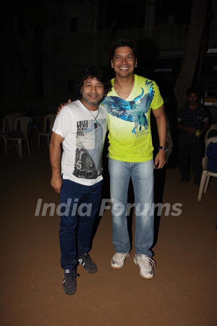 Kailash Kher with Shaan at Singers Cricket Match