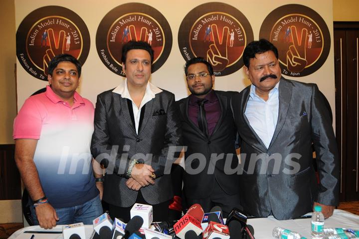 Govinda at the announcement of Indian Model Hunt 2013 at Novotel Hotel