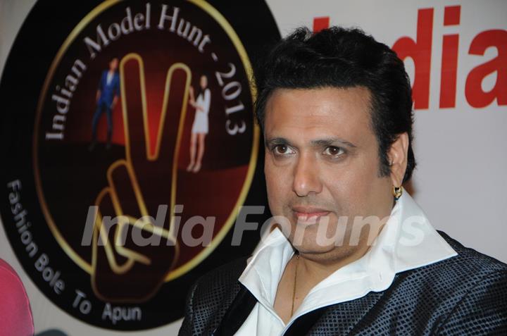 Govinda at the announcement of Indian Model Hunt 2013 at Novotel Hotel