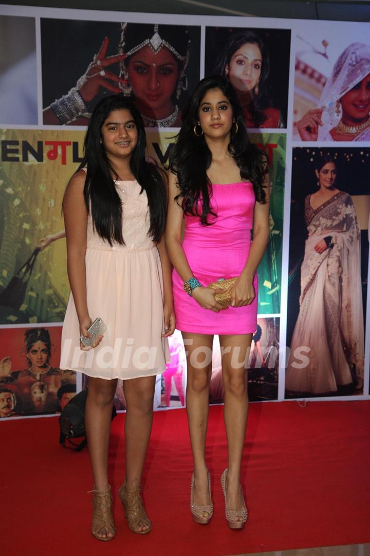 Khushi Kapoor and Jhanvi Kapoor at Sahara Pariwar Bash For Padma Shri Sridevi