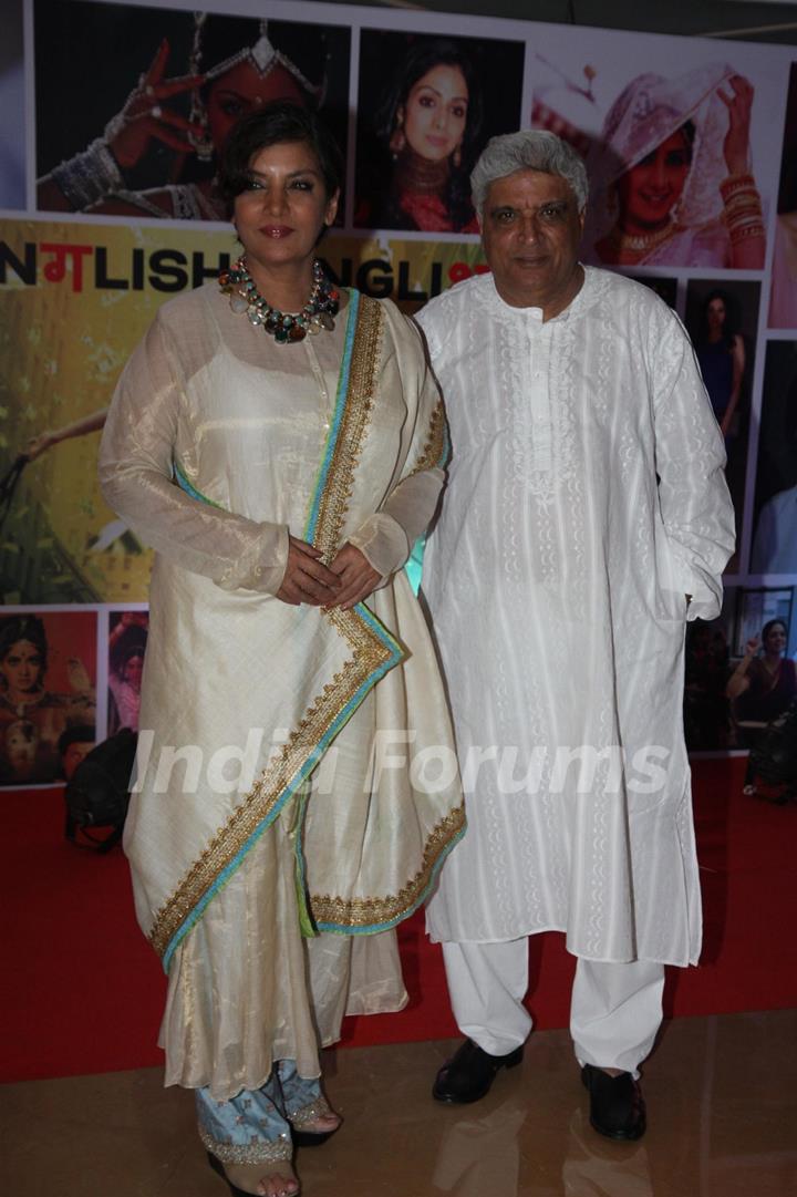 Shabana Azmi and Javed Akhtar at Sahara Pariwar Bash For Padma Shri Sridevi