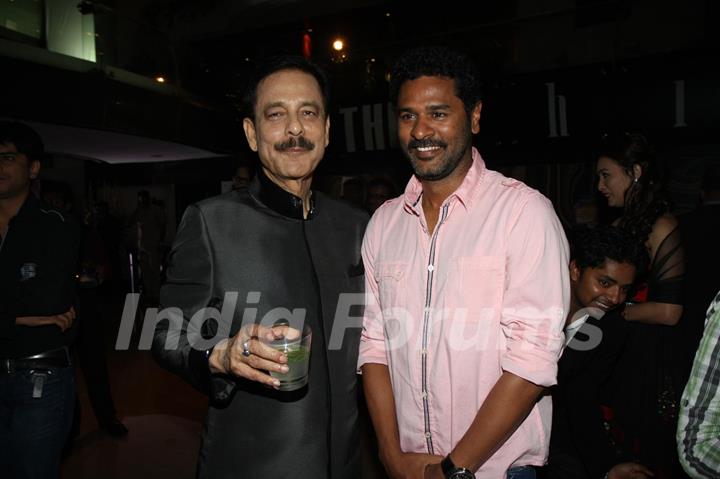 Subroto Roy with Prabhu Deva at Sahara Pariwar Bash For Padma Shri Sridevi