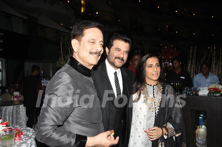 Subroto Roy, Anil Kapoor with wife Sunita Kapoor at Sahara Pariwar Bash For Padma Shri Sridevi