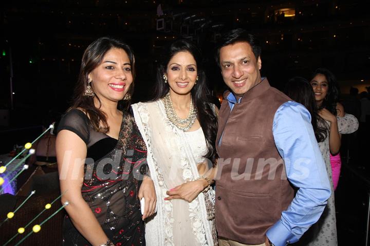 Renu Namboodiri, Sridevi and Madhur Bhandarkar at Sahara Pariwar Bash For Padma Shri Sridevi