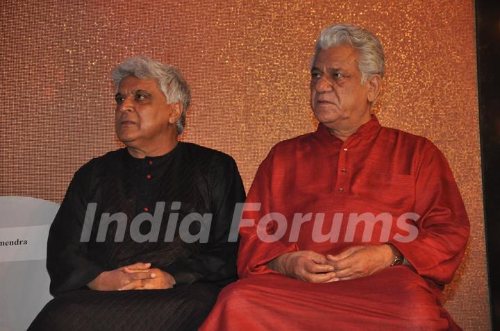 Javed Akhtar and Om Puri at New News Channel Launch Marathi Jai Maharashtra