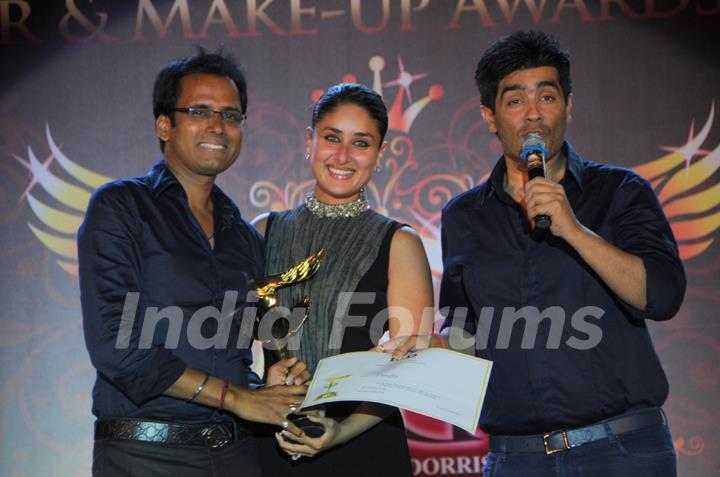 Kareena Kapoor, Manish Malhotra at Bharat and Dorris Hair and Makeup Awards