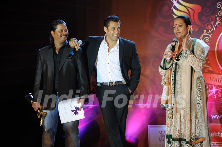 Raju Nag and Salman Khan at Bharat and Dorris Hair and Makeup Awards