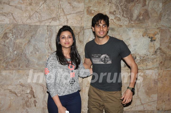 Parineeti Chopra and Sidharth Malhotra at Special screening of Bombay Talkies