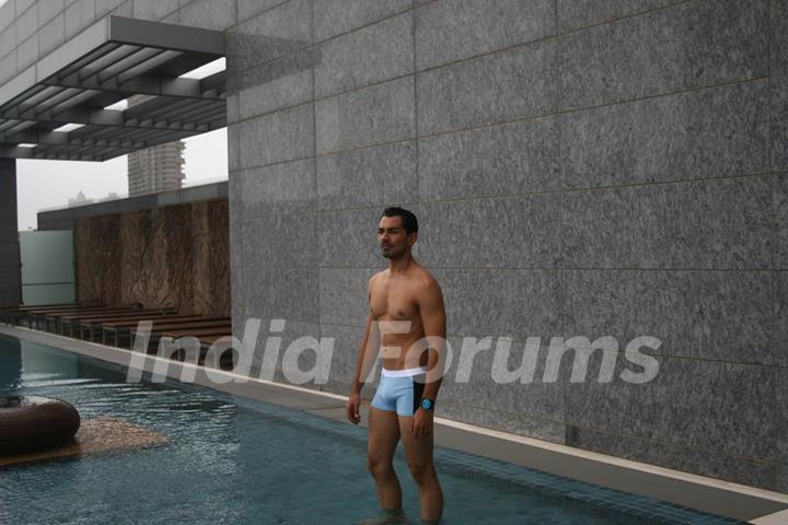 Abhinav in pool