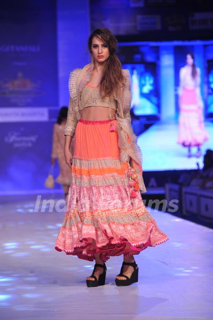 Designer Kavita Bhartia during a fashion show at the Rajasthan Fashion Week